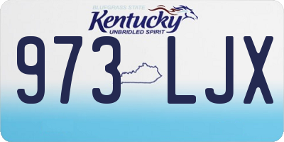 KY license plate 973LJX