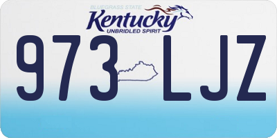 KY license plate 973LJZ