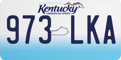 KY license plate 973LKA