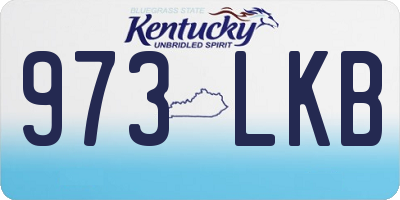 KY license plate 973LKB