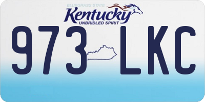 KY license plate 973LKC
