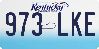KY license plate 973LKE