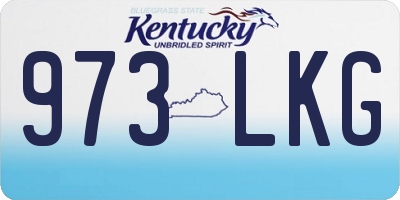 KY license plate 973LKG