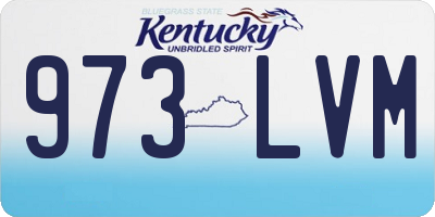KY license plate 973LVM
