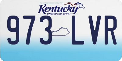 KY license plate 973LVR