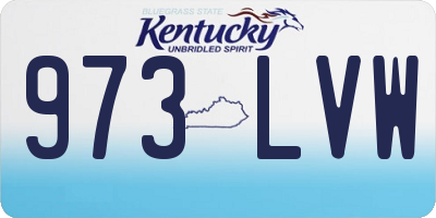 KY license plate 973LVW