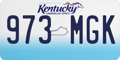 KY license plate 973MGK