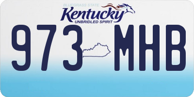 KY license plate 973MHB