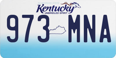 KY license plate 973MNA