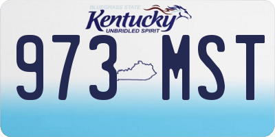 KY license plate 973MST