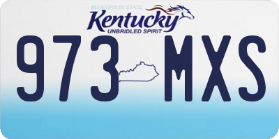 KY license plate 973MXS