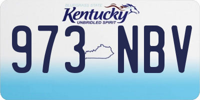 KY license plate 973NBV