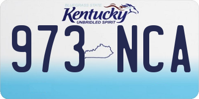 KY license plate 973NCA