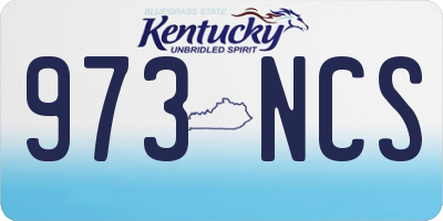 KY license plate 973NCS