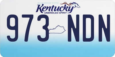 KY license plate 973NDN