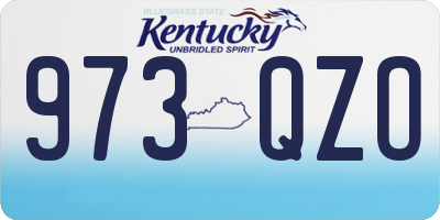 KY license plate 973QZO