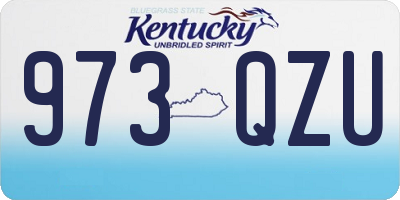KY license plate 973QZU