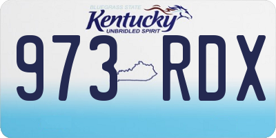 KY license plate 973RDX