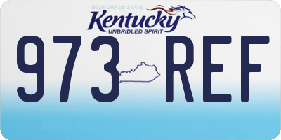KY license plate 973REF