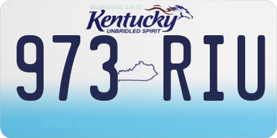 KY license plate 973RIU