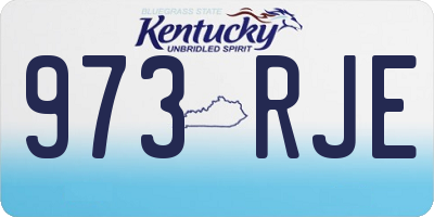 KY license plate 973RJE