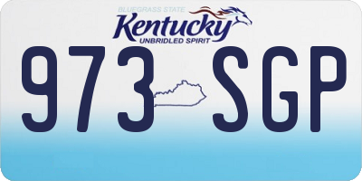 KY license plate 973SGP