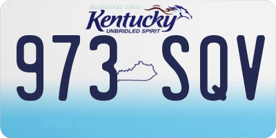 KY license plate 973SQV
