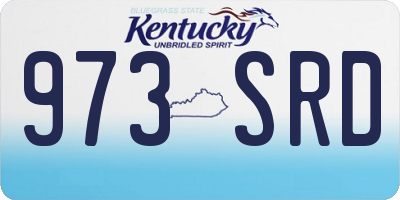 KY license plate 973SRD