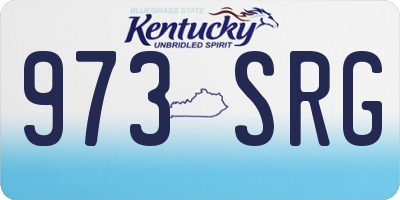 KY license plate 973SRG