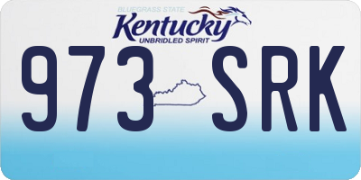KY license plate 973SRK