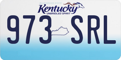 KY license plate 973SRL