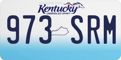 KY license plate 973SRM