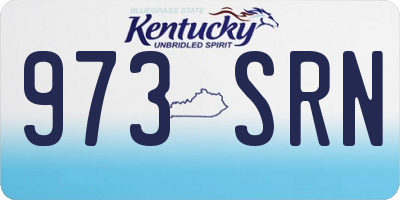 KY license plate 973SRN