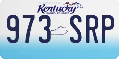 KY license plate 973SRP