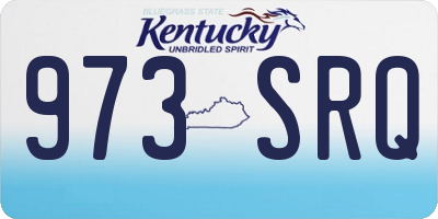 KY license plate 973SRQ
