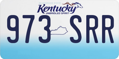 KY license plate 973SRR