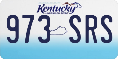 KY license plate 973SRS
