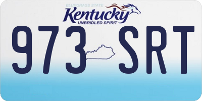 KY license plate 973SRT