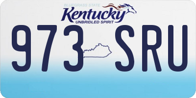 KY license plate 973SRU
