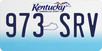 KY license plate 973SRV