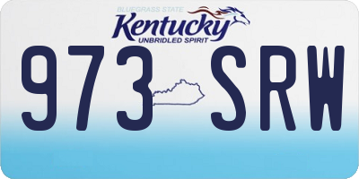 KY license plate 973SRW