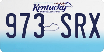 KY license plate 973SRX