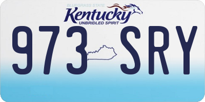 KY license plate 973SRY