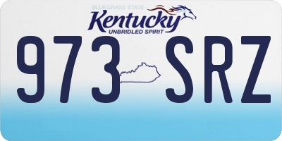 KY license plate 973SRZ