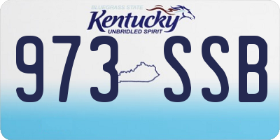KY license plate 973SSB