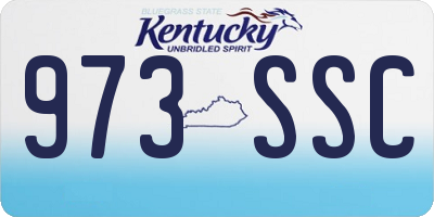 KY license plate 973SSC