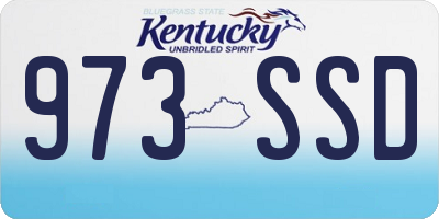 KY license plate 973SSD