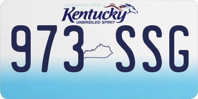KY license plate 973SSG
