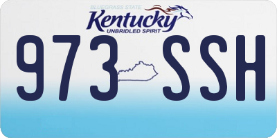 KY license plate 973SSH