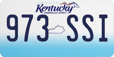 KY license plate 973SSI